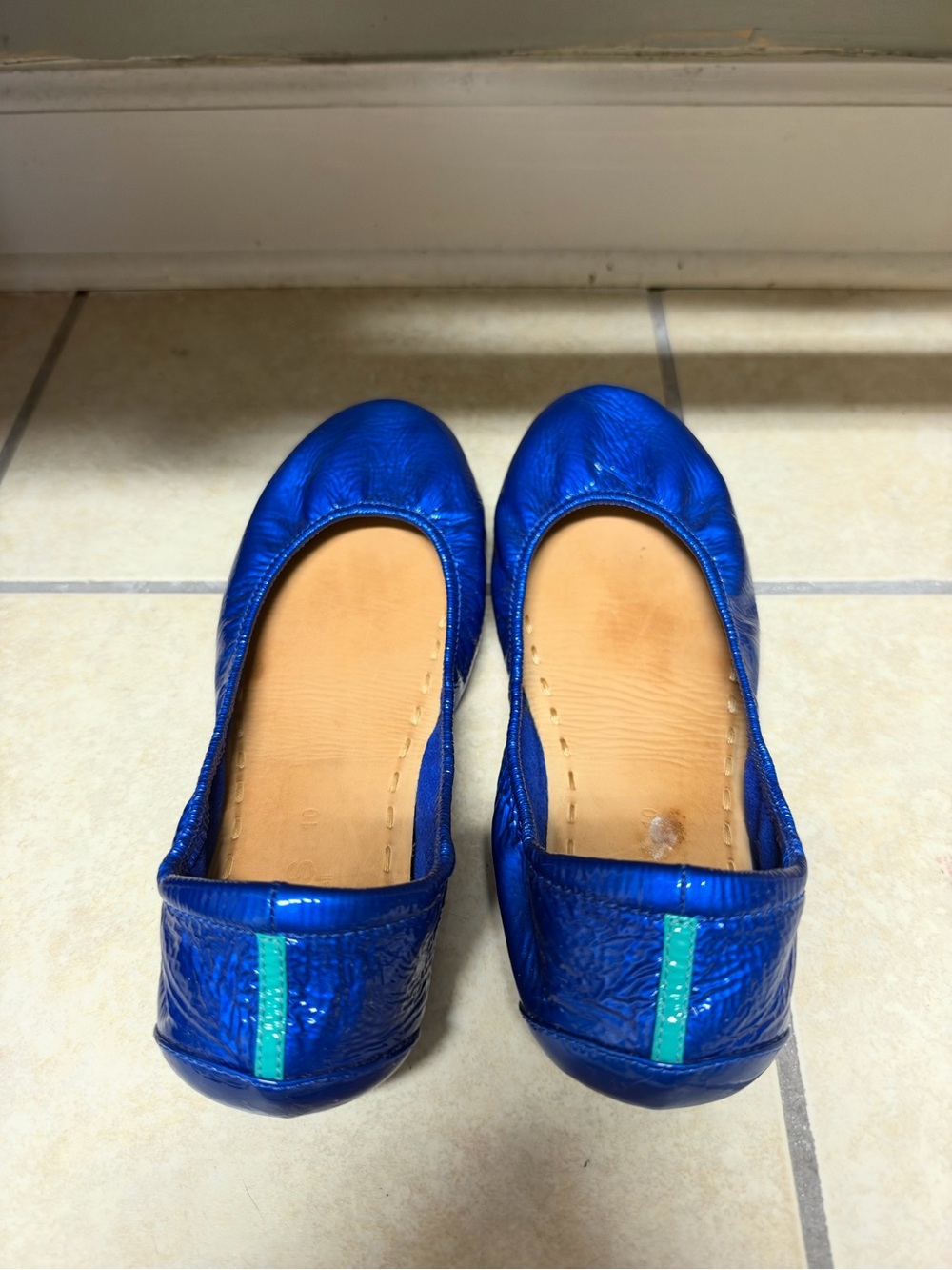 Tieks Sapphire Patent Ballet Flats - Picture 3 of 5
